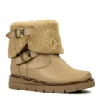 Botín Nina con taco 3 cm en color beige