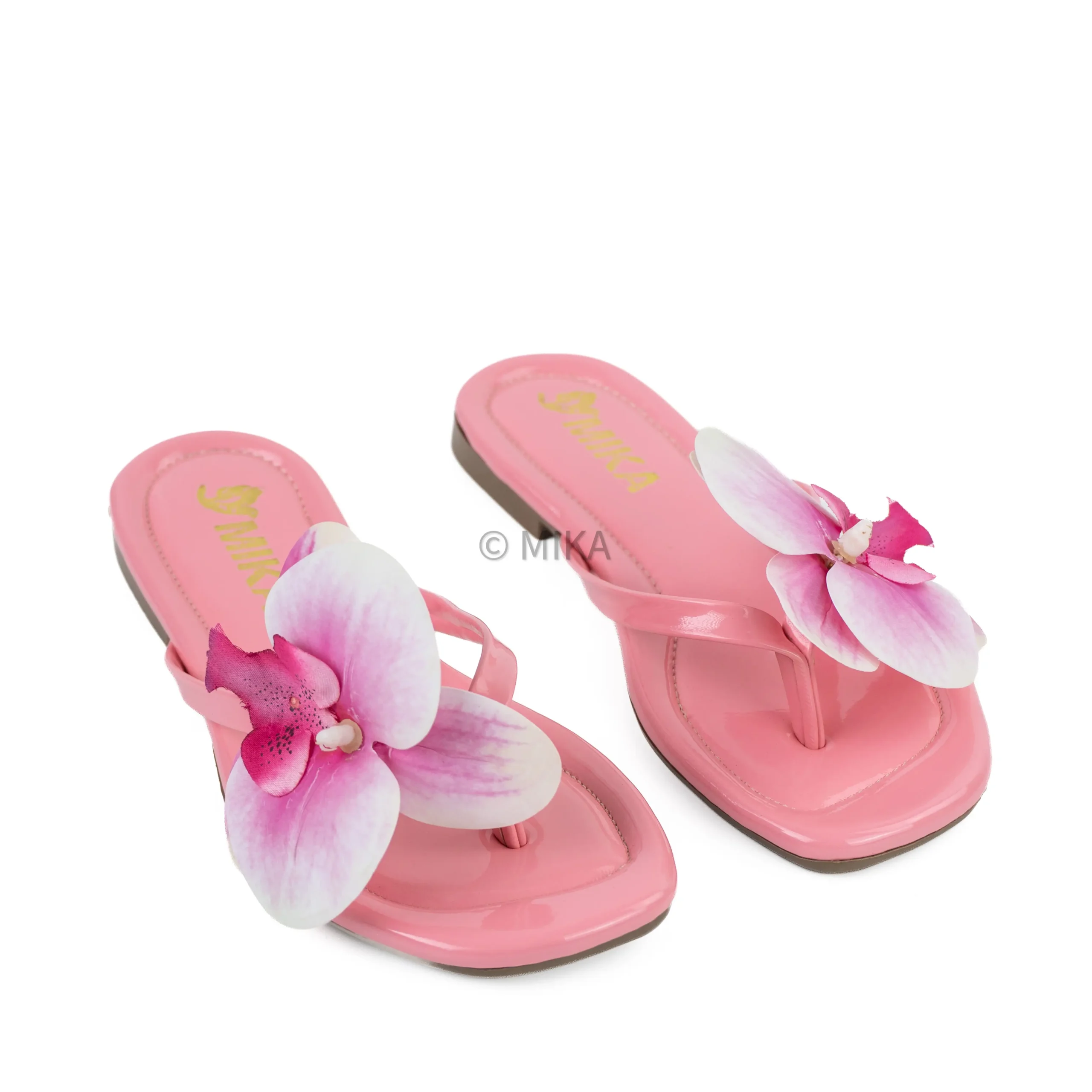 CHALITA TIJERA ROSA CON FLOR Sandalias Planas C4 - Imagen 1