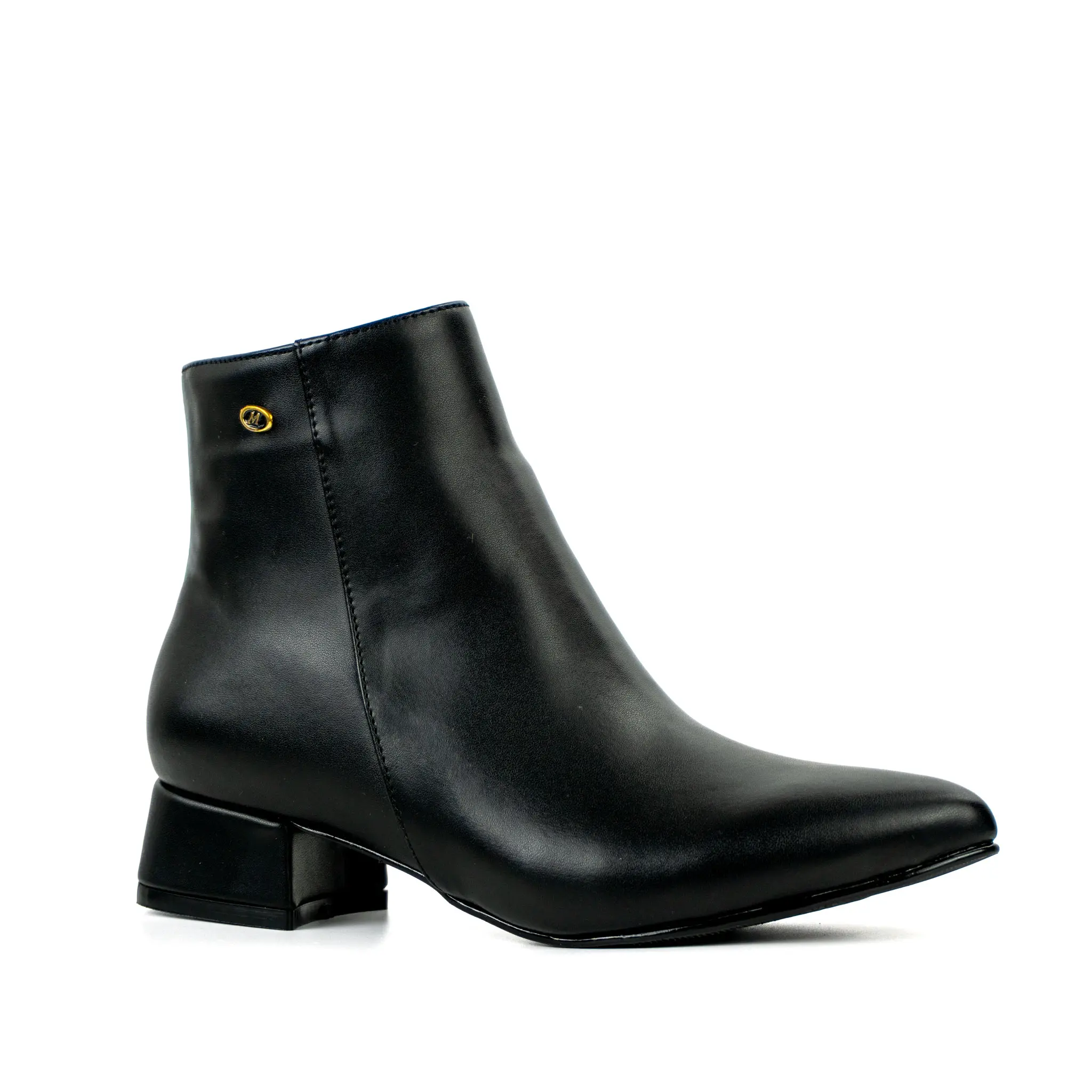BOTIN-NEGRO-TACO3 Botín Erika con taco 3 cm